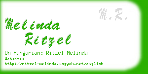 melinda ritzel business card